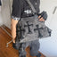 Women's large capacity tote bag with cross studs subculture shoulder bag for school and commuting crossbody bag