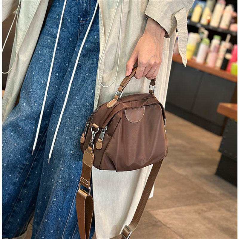 Women's Waterproof Oxford Crossbody Shoulder Bag – Small Casual Mommy Bag in Nylon Canvas