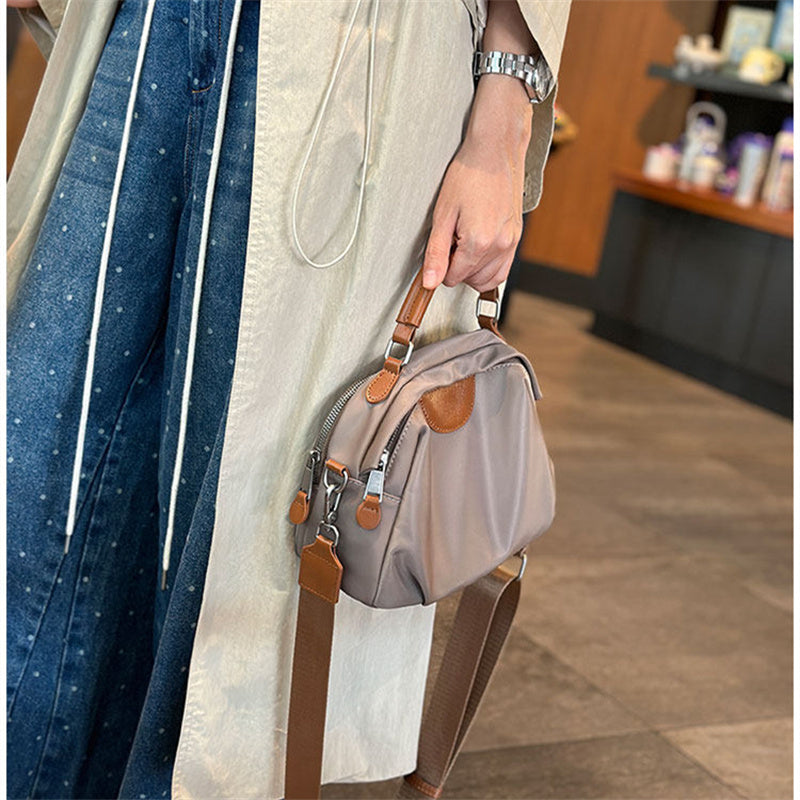 Women's Waterproof Oxford Crossbody Shoulder Bag – Small Casual Mommy Bag in Nylon Canvas