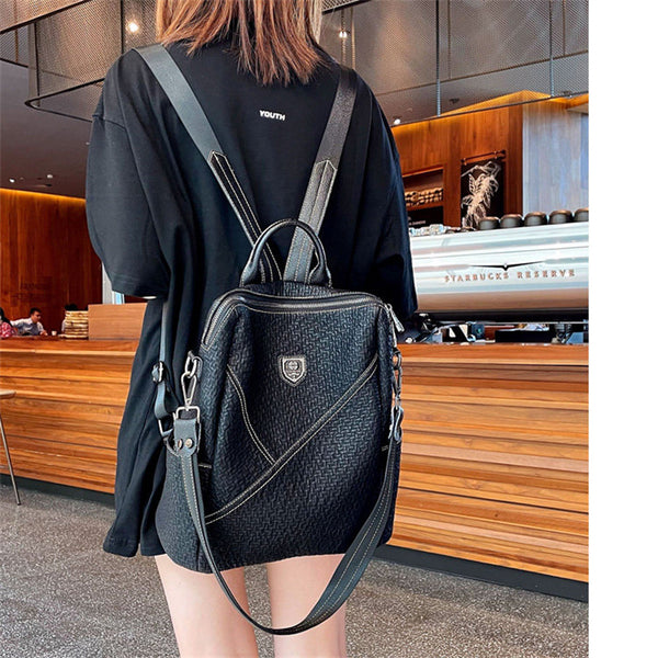 Premium Leather Backpack for Women – Chic & Minimalist Casual Travel Bag, Versatile Daypack with Sophisticated Design back-bag