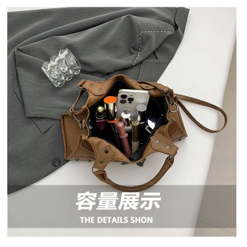 Millennium motorcycle bag punk armpit bag 2026 new handbag rivet bag cross street shoulder bag