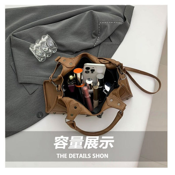 Millennium motorcycle bag punk armpit bag 2026 new handbag rivet bag cross street shoulder bag
