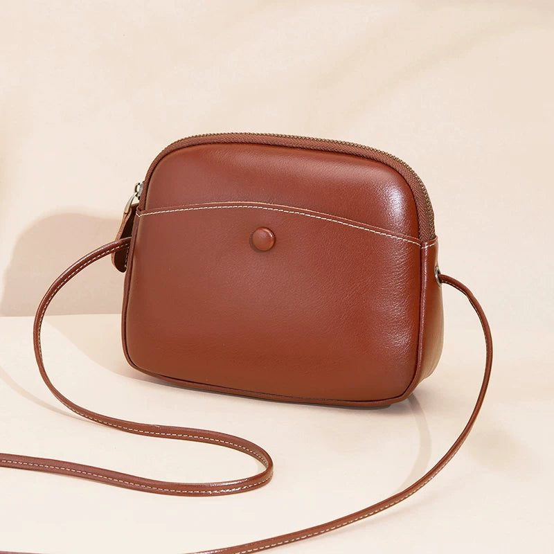Women's Retro Maillard Phone Pouch – Shoulder/Crossbody Mini Bag