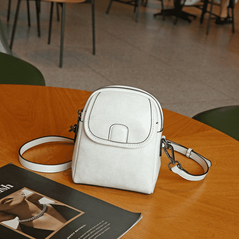 Women's Soft Leather Crossbody Phone Bag – Versatile & Elegant Small Shoulder Bag
