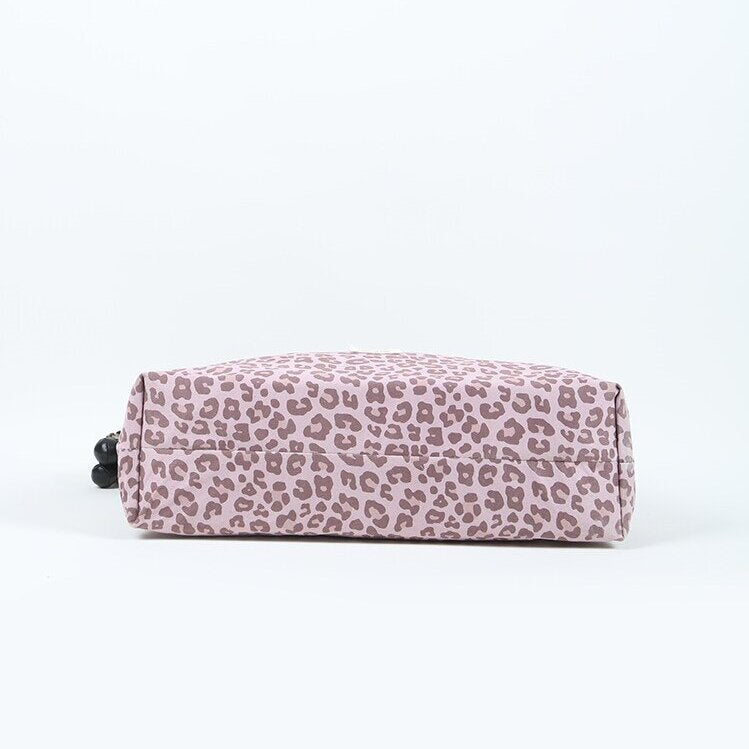 Pink Leopard Print Sweet & Cool Canvas Tote Bag