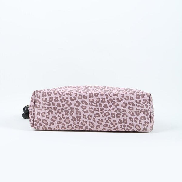 Pink Leopard Print Sweet & Cool Canvas Tote Bag