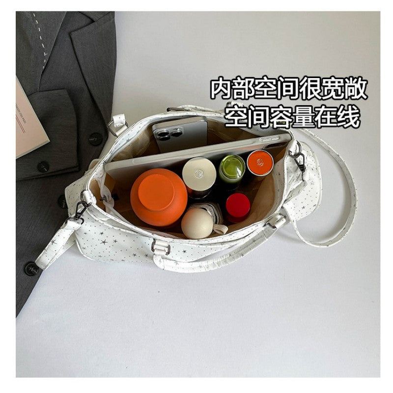 Motorcycle Punk Style Star Armpit Bag for Women Large Capacity Shoulder Bag Crossbody Bag Motorcycle Bag Handbag
