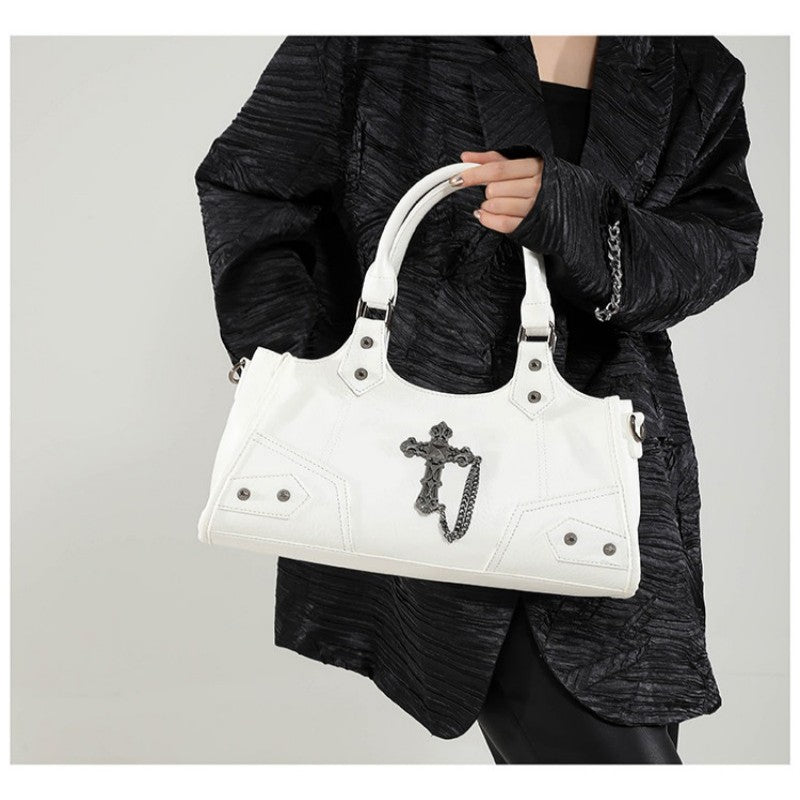 Millennium motorcycle bag punk armpit bag 2026 new handbag rivet bag cross street shoulder bag