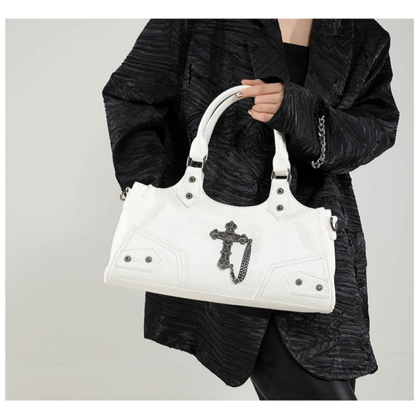 Millennium motorcycle bag punk armpit bag 2026 new handbag rivet bag cross street shoulder bag