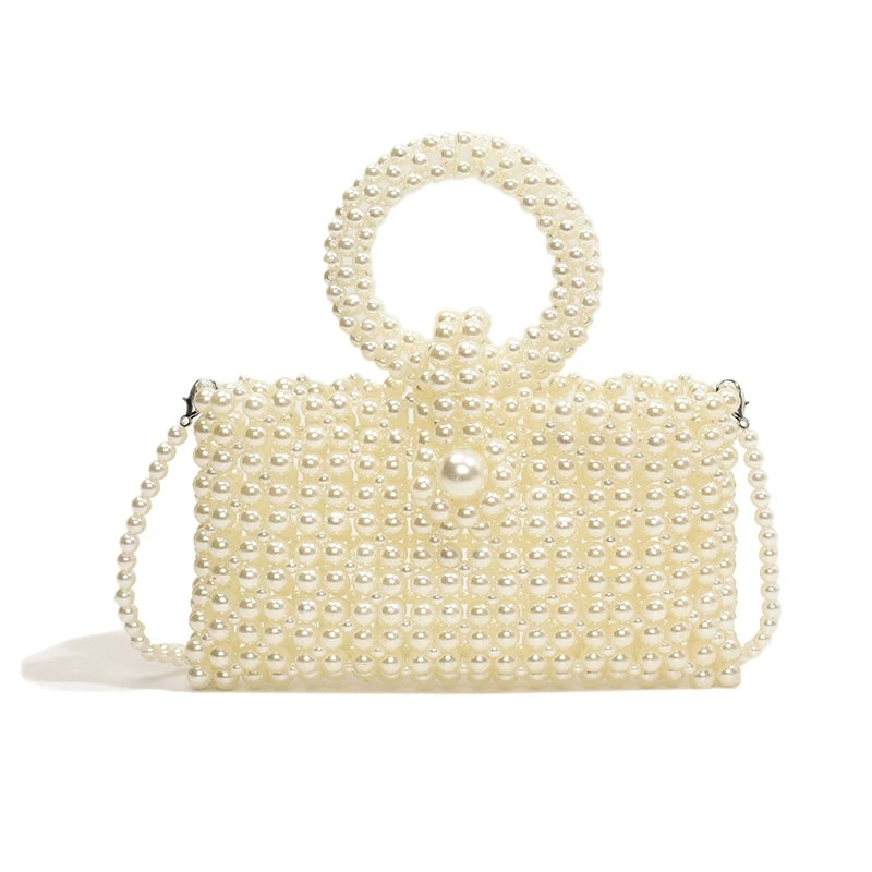 Mini Handbag for Women 2026 New Fashion Pearl Chain Crossbody Bag Summer Popular Single Shoulder Bag Red Main image