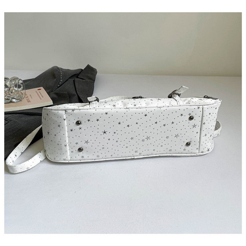 Motorcycle Punk Style Star Armpit Bag for Women Large Capacity Shoulder Bag Crossbody Bag Motorcycle Bag Handbag