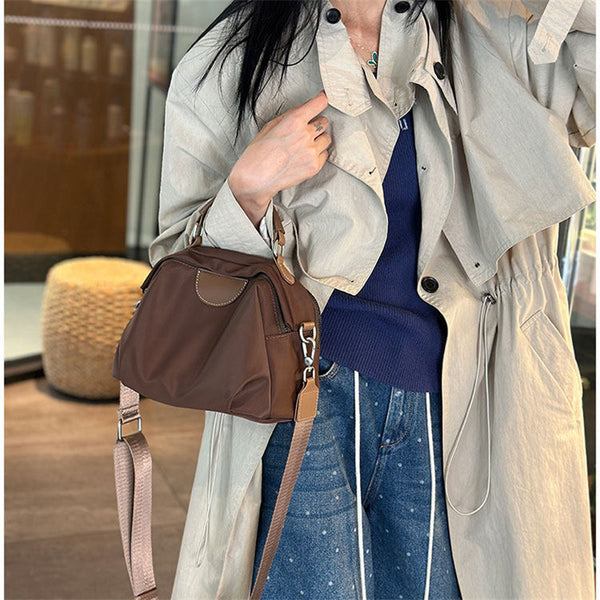 Women's Waterproof Oxford Crossbody Shoulder Bag – Small Casual Mommy Bag in Nylon Canvas