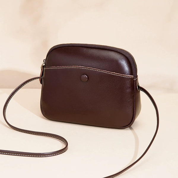 Women's Retro Maillard Phone Pouch – Shoulder/Crossbody Mini Bag