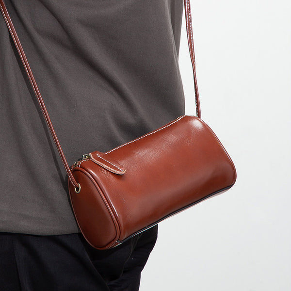 Chic Retro Cylinder Crossbody Bag – Vintage Shoulder Phone Purse for Women