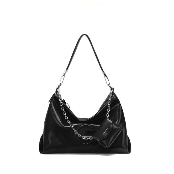 Fall Winter Tote Crossbody Bag for Petite Women, Large Capacity Black Handbag