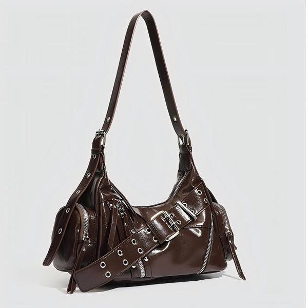 Belt buckle tote bag single shoulder armpit motorcycle bag