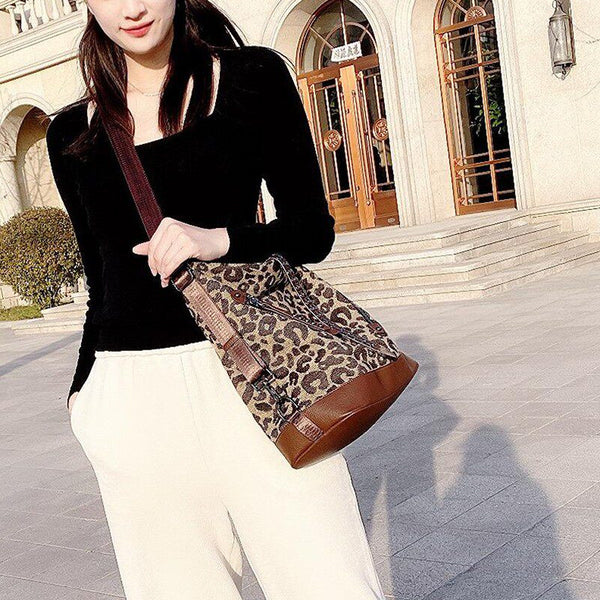 Chic Leopard Print Backpack for Women – Multi-Functional Large Travel Daypack, Perfect for Everyday Style