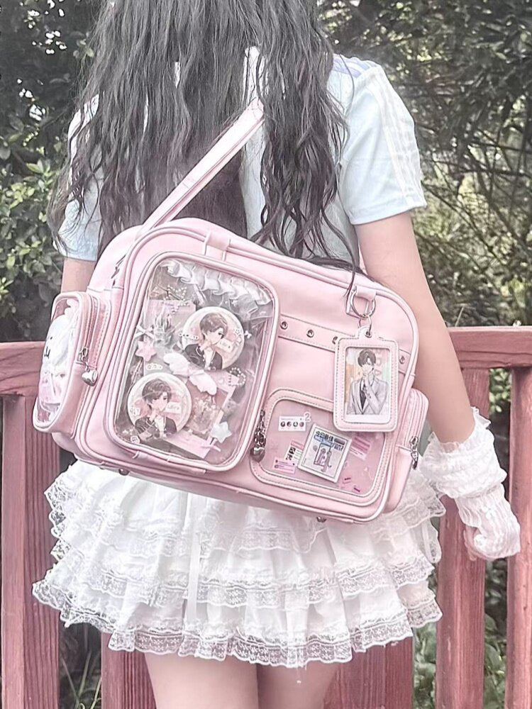Multi-Color Zippered Miku Wego Coffin Daily Sweet College Style Elegant Princess Ita Shoulder Bag