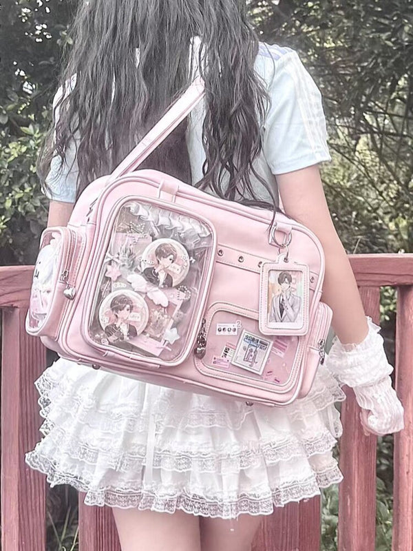 Multi-Color Zippered Miku Wego Coffin Daily Sweet College Style Elegant Princess Ita Shoulder Bag