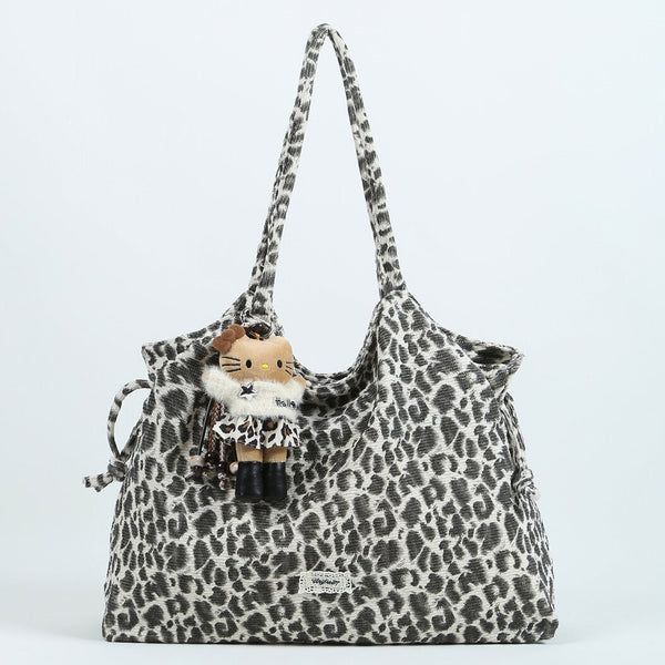 Pink Leopard Print Sweet & Cool Canvas Tote Bag