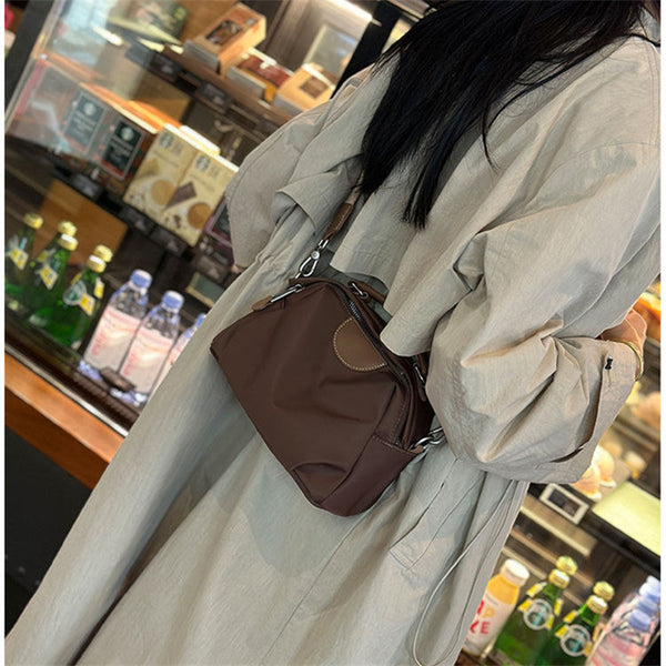 Women's Waterproof Oxford Crossbody Shoulder Bag – Small Casual Mommy Bag in Nylon Canvas