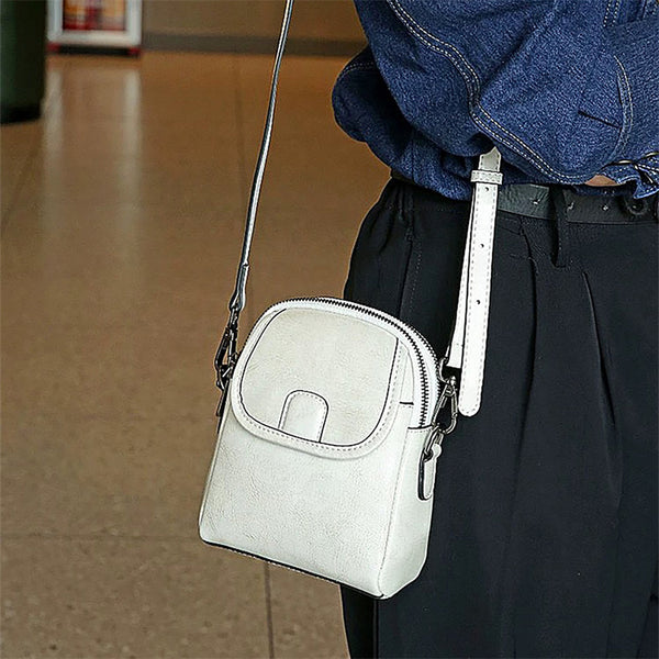Women's Soft Leather Crossbody Phone Bag – Versatile & Elegant Small Shoulder Bag