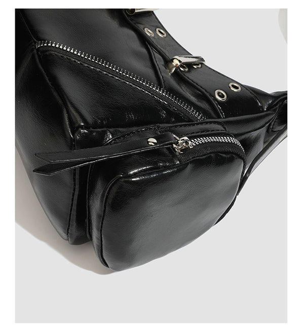 Belt buckle tote bag single shoulder armpit motorcycle bag