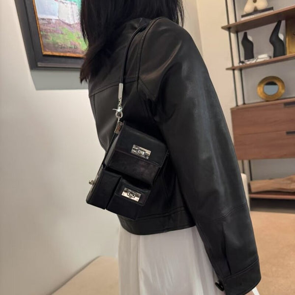 Multi-Pocket Phone Bag Dark Punk Motorcycle Bag