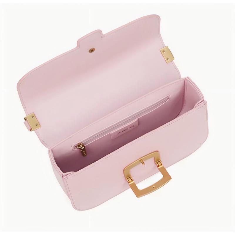 A stylish and luxurious pink crossbody bag for women