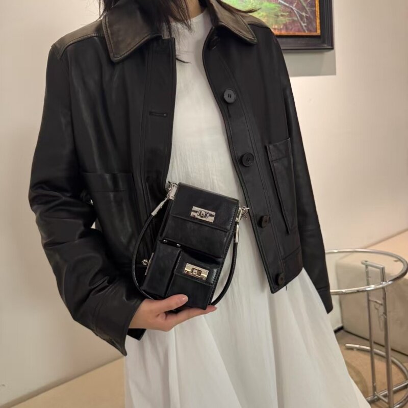 Multi-Pocket Phone Bag Dark Punk Motorcycle Bag