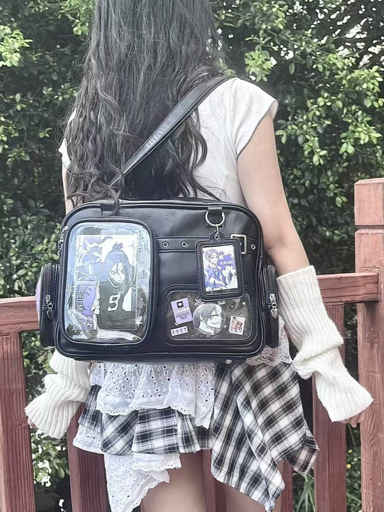 Multi-Color Zippered Miku Wego Coffin Daily Sweet College Style Elegant Princess Ita Shoulder Bag