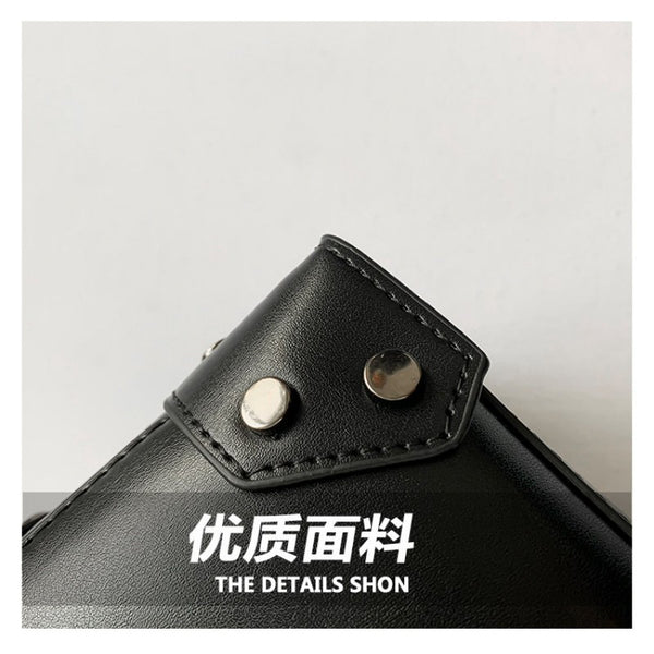 Best-selling Punk Motorcycle Style Cross Handheld Box Bag Heavy-duty Rivet Pillow Bag Skull Single-shoulder Crossbody