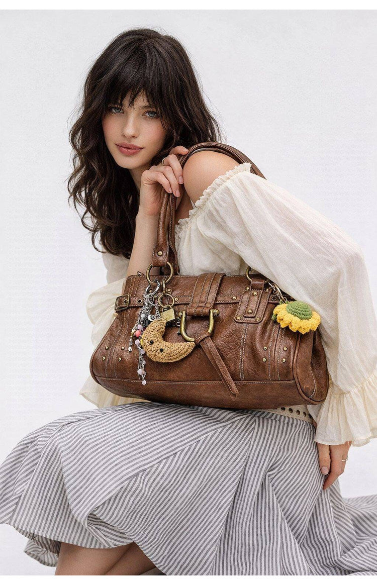 Vintage Rivet Tote Bag for Women