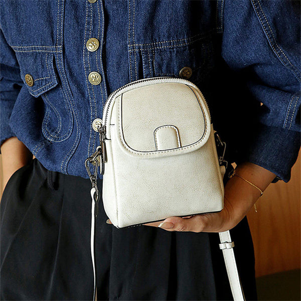 Women's Soft Leather Crossbody Phone Bag – Versatile & Elegant Small Shoulder Bag