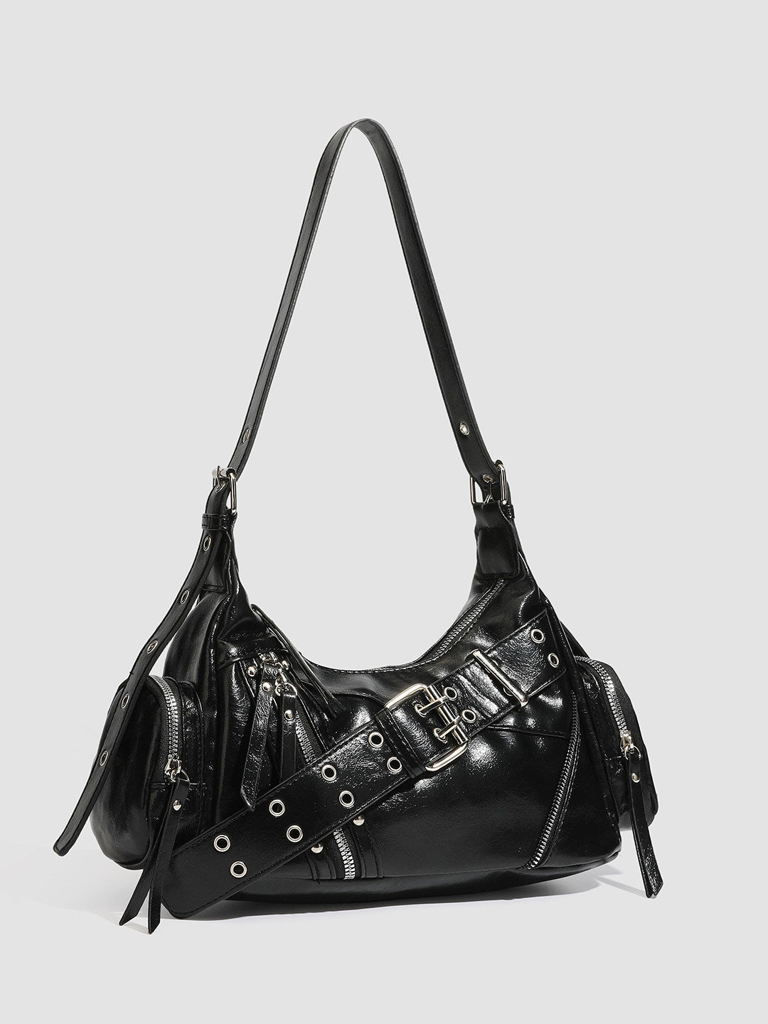 Belt buckle tote bag single shoulder armpit motorcycle bag