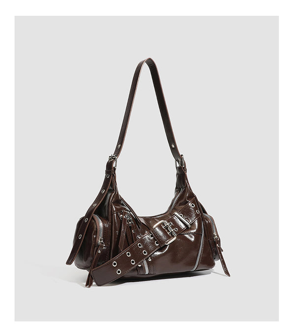 Belt buckle tote bag single shoulder armpit motorcycle bag