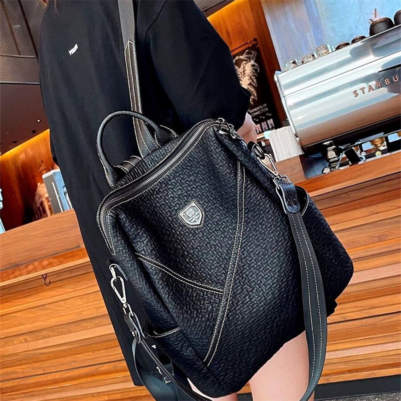 Premium Leather Backpack for Women – Chic & Minimalist Casual Travel Bag, Versatile Daypack with Sophisticated Design back-bag