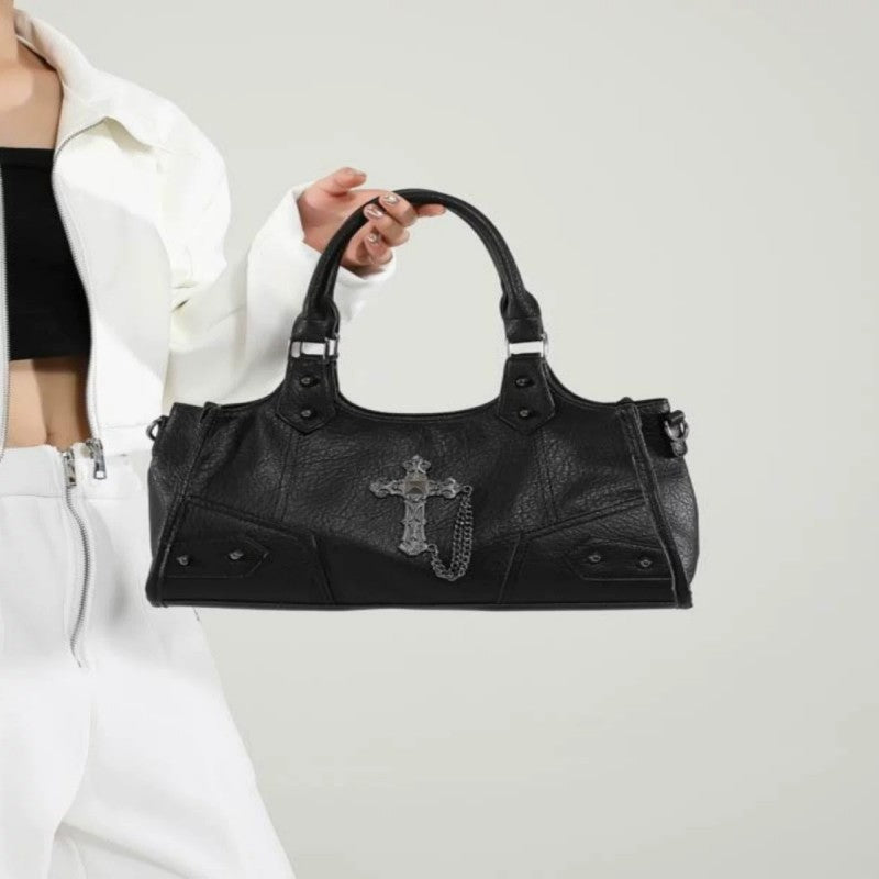 Millennium motorcycle bag punk armpit bag 2026 new handbag rivet bag cross street shoulder bag