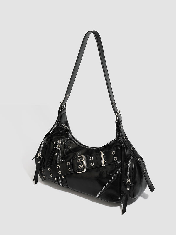 Belt buckle tote bag single shoulder armpit motorcycle bag