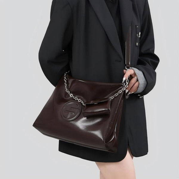 Fall Winter Tote Crossbody Bag for Petite Women, Large Capacity Black Handbag