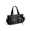 Cross-tote bag with black rivets, motorcycle bag, goth chic street commuter single shoulder double shoulder bag