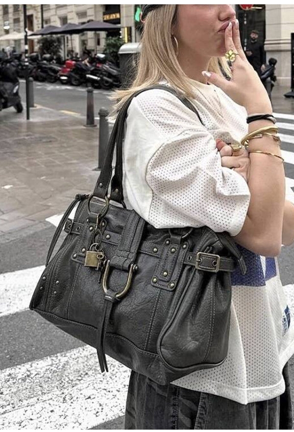 Vintage Rivet Tote Bag for Women