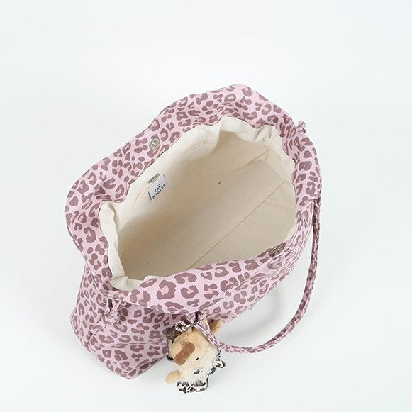 Pink Leopard Print Sweet & Cool Canvas Tote Bag