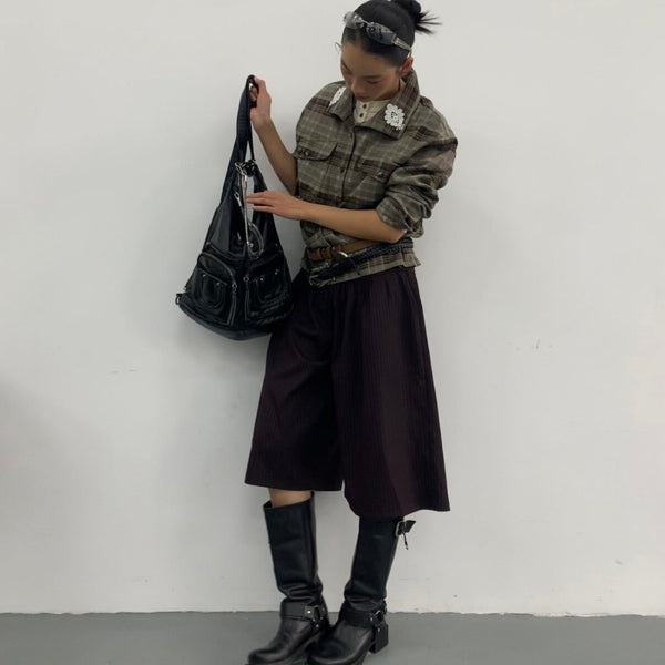 Punk-style motorcycle bag, black minimalist tote bag spicy girl niche design commuting single-shoulder double-shoulder crossbody bag