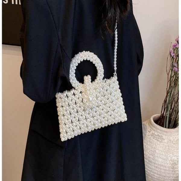 Mini Handbag for Women 2026 New Fashion Pearl Chain Crossbody Bag Summer Popular Single Shoulder Bag Red