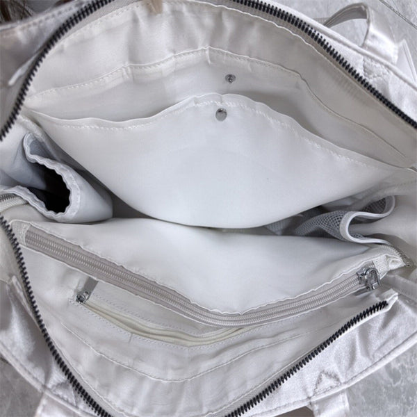 Satin contrasting color single shoulder crossbody ribbon girl large capacity bag