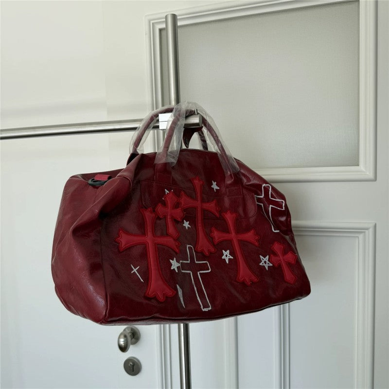 Gothic Alphabet Underarm Bag for Women Riveted Motorcycle Style Niche Single Shoulder Crossbody Handbag, Main image
