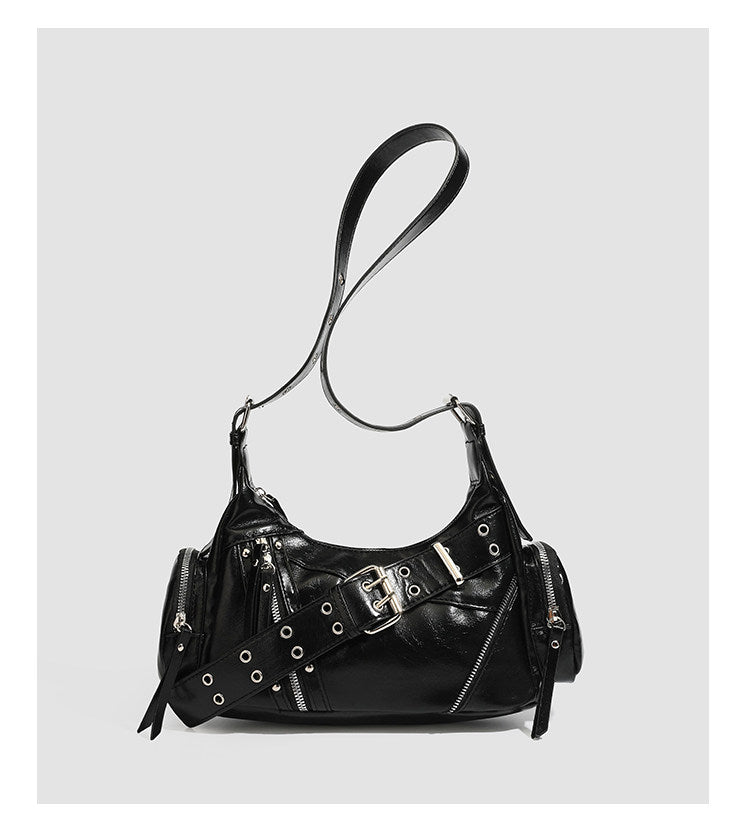 Belt buckle tote bag single shoulder armpit motorcycle bag