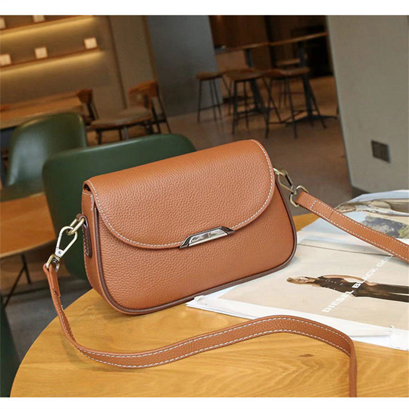 Women's Premium New Arrival Small Square Shoulder Bag – Stylish Versatile Casual Commuter Bag in Genuine Cowhide Leather