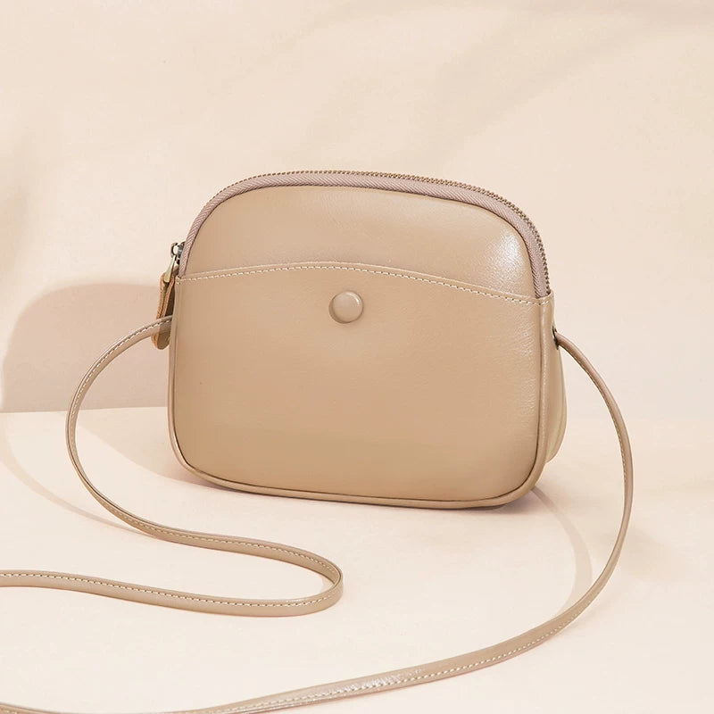 Women's Retro Maillard Phone Pouch – Shoulder/Crossbody Mini Bag